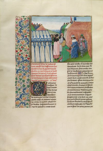 Le roi Charles VI de France reçoit le duc de Jülich - Master of the Getty Froissart