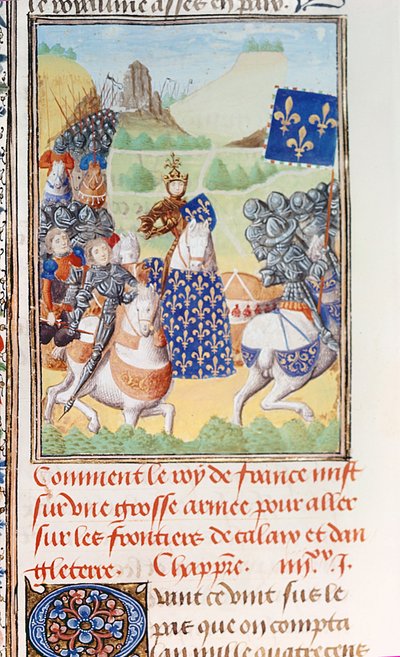 Le roi Charles VI (1366-1422) de France mène une expédition contre Calais, de la partie 2 Volume IV des 