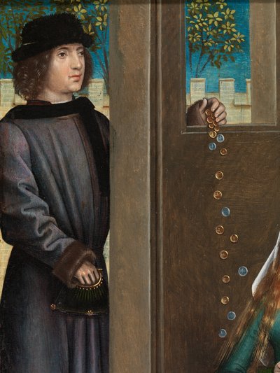 (détail) de la Charité de Saint Nicolas, du Retable de Saint Nicolas, vers 1486-93 - Master of The Legend of St. Lucy