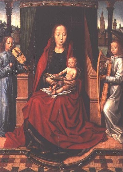 Madonna et Enfant avec Deux Anges Musiciens - Master of The Legend of St. Lucy
