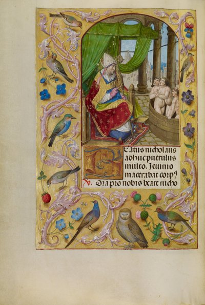 Saint Nicolas sauvant trois jeunes d