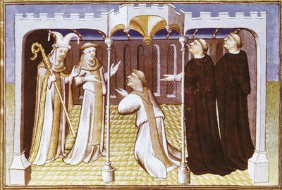 Frère Ricoldo da Monte di Croce devant les Nestoriens - RICOLDO DA MONTE DI CROCE (1242-1320). Frère dominicain italien, grand spécialiste de l