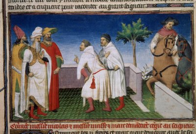 Matteo et Niccolo, les frères Polo demandent congé au Qubilai - Master of the Mazarine