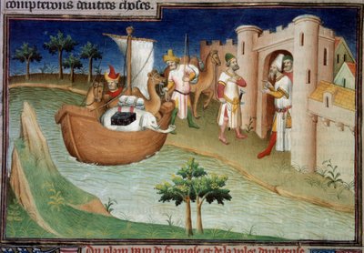 Les frères Polo (dont Marco Polo) arrivent à Ormuz depuis l