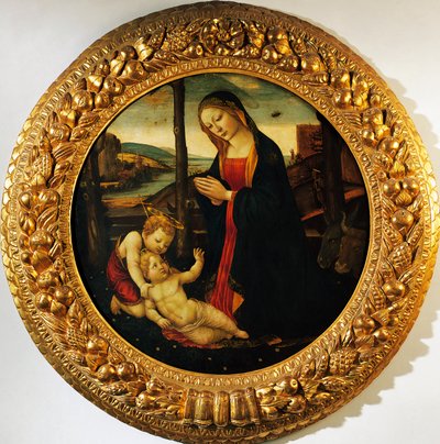 Madone et Enfant avec le petit Saint Jean-Baptiste - Master of the Miller Tondo (attr. to)