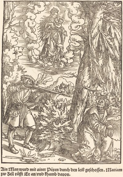Ain Man ward mit ainer Puren ... - Master of the Miracles of Mariazell