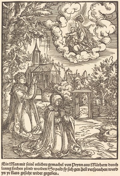 Ein Man mit seine eelicheu gemachel ... - Master of the Miracles of Mariazell