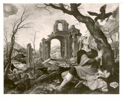 Néerlandais : Elijah nourri par le corbeau Elias nourri par le corbeau - Master of the Prodigal Son