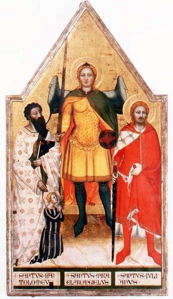 Saint Michel Archange avec Saint Barthélemy et Saint Julien - Master of the Rinuccini Chapel