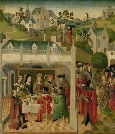 Festin de mariage de Sainte Élisabeth de Hongrie et Louis de Thuringe au Wartburg, vers 1490-1495 - Master of the St.Elizabeth panels