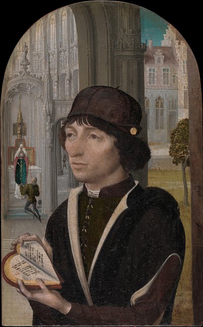 Jeune homme tenant un livre, vers 1480 - Master of the View of Sainte