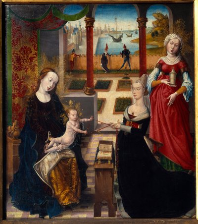 Vierge et Sainte Marie Madeleine Peinture du Maître de la Vue de Sainte-Gudule (15ème siècle) 1475 Liège, musée des Beaux-Arts - Master of the View of St. Gudule