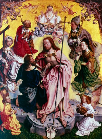 Saint Thomas mettant sa main dans la plaie du Christ - Master of the altarpiece of St