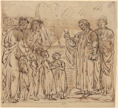 Leçon de Bible (recto) - Mather Brown