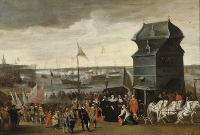 La reine Marie de Médicis débarquant à Anvers - Matheus Vroom