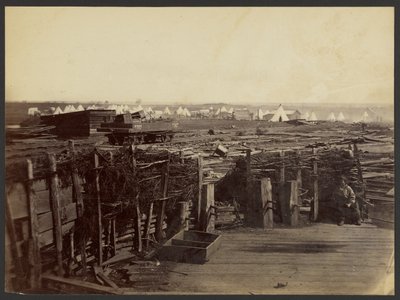 [Fortifications, Manassas, occupées par le 13e Mass.] - Mathew B. Brady