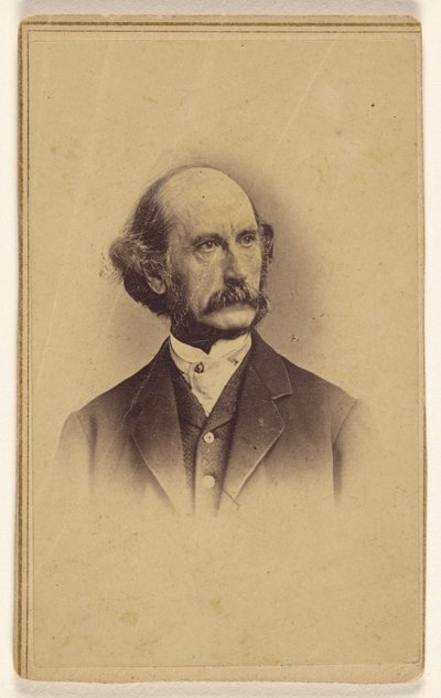 [Homme chauve moustachu non identifié, imprimé en vignette]. - Mathew B. Brady