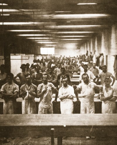 Cuisiniers dans une grande cantine de camp pendant la guerre civile américaine (photogravure) - Mathew B. Brady
