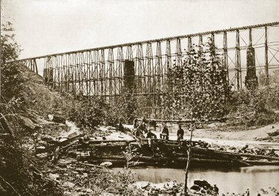 Pont de Falling Water, chemin de fer de Nashville et Chattanooga, 1861-65 - Mathew B. Brady