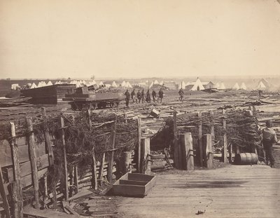 Fortifications, Manassas, occupées par le 13ème Mass., 1862 - Mathew Brady