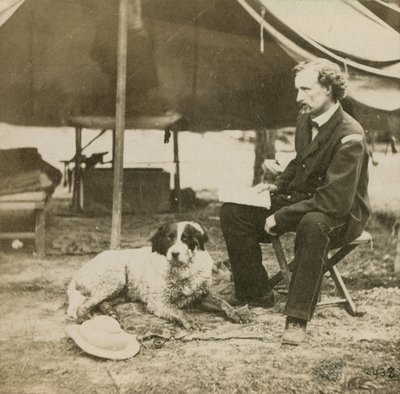 Le général Custer (1839-76) à son quartier général, c.1864 - Mathew B. Brady
