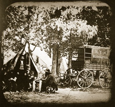 Quartier général du New York Herald sur le terrain à Culpeper Court House, 1863 - Mathew B. Brady