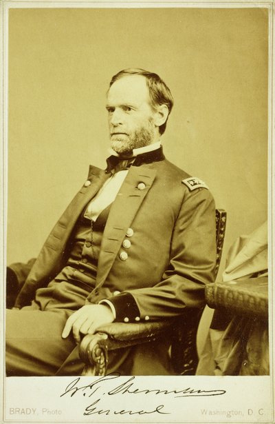 Photographie de portrait de William Tecumseh Sherman - Mathew B. Brady