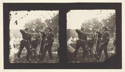 Sans titre [Soldats américains posant avec des armes], 1850-1900 - Mathew Brady