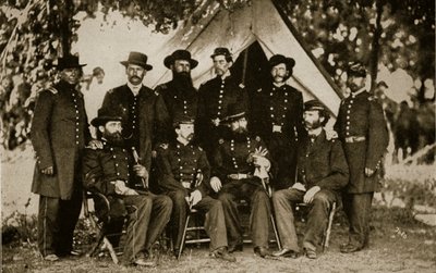 Le général Jefferson C. Davis et son état-major - Mathew and studio Brady