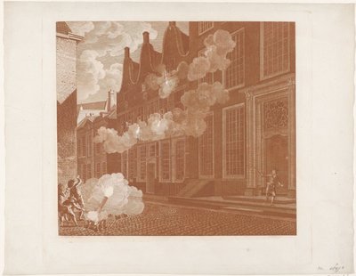 Bombardement de la maison de Lucas van Steveninck, 1787 - Mathias de Sallieth