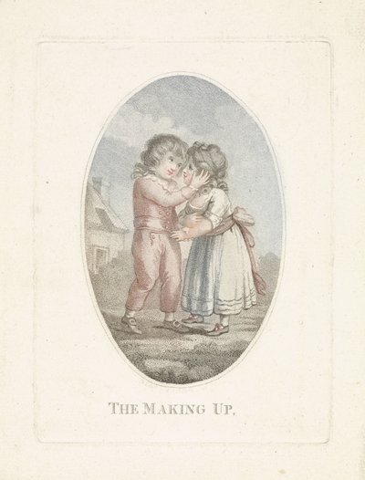 Petit garçon embrassant une fille - Mathias de Sallieth