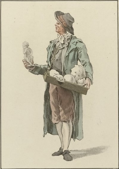 Marchand ambulant avec des statuettes en plâtre - Mathias de Sallieth