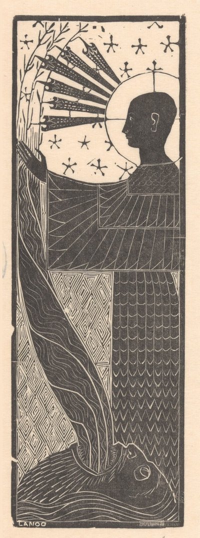 Figure debout et tête d