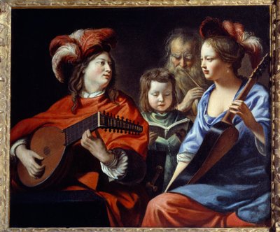 Le concert Un groupe de musiciens de musique baroque - Mathieu Le Nain