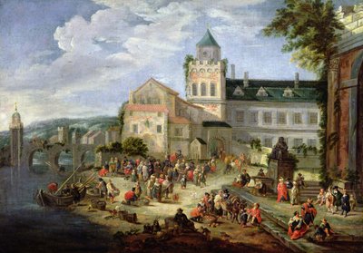 Marché sur les rives d
