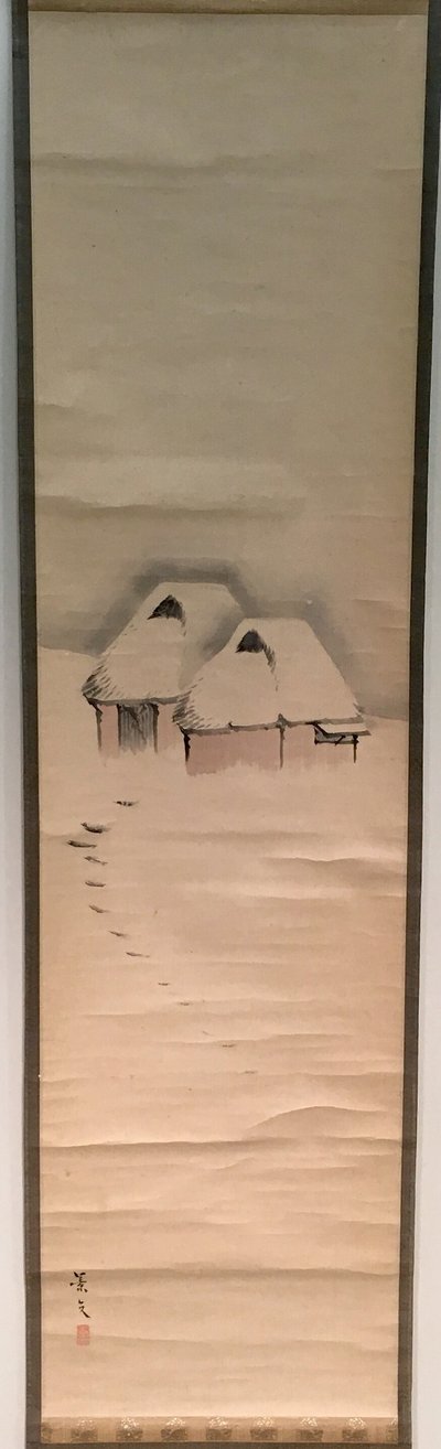 Deux cabanes dans la neige - Matsumura Keibun