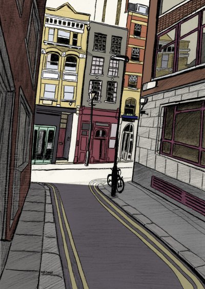 Fox and Knot Street EC1, 2015 (crayon, numérique) - Matt Bannister