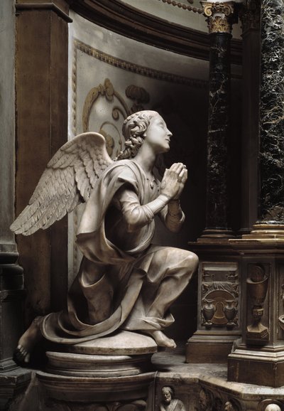 Ange en adoration, sculpture en marbre de Matteo Civitali (1436-1501) - Matteo Civitali