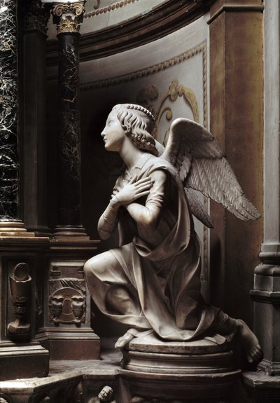 Ange en adoration, sculpture en marbre par Matteo Civitali - Matteo Civitali