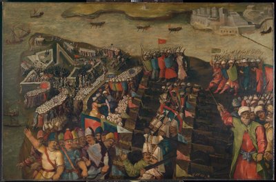 Le siège de Malte : capture de Saint-Elme, 23 juin 1565, fin du 16e siècle - Matteo Perez d