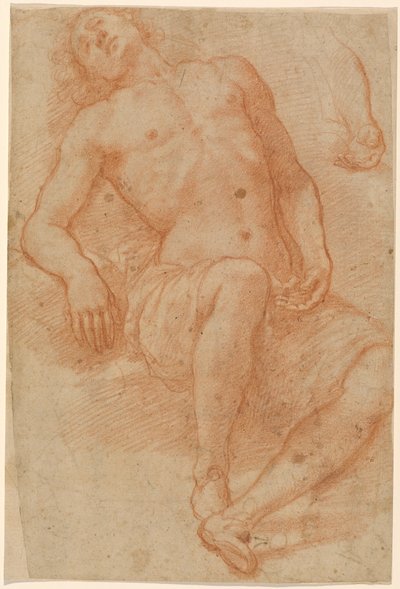 Un nu masculin, à moitié allongé - Matteo Rosselli