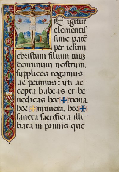 Initial T : La crucifixion - Matteo da Milano