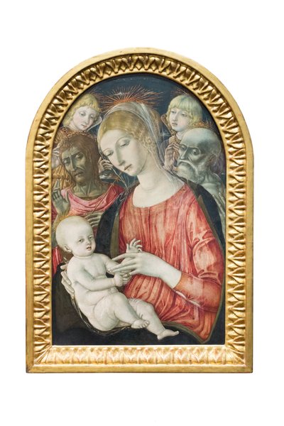 Madone et Enfant avec des anges, saint Jean-Baptiste et saint Jérôme - Matteo di (c.1430 95) Giovanni
