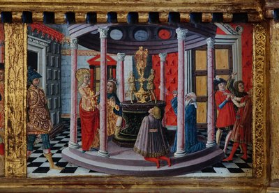 Madone et Enfant avec les saints Jacques, Augustin, Bernardin et Marguerite, premières décennies du 14e siècle - Matteo di (c.1430 95) Giovanni