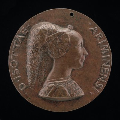 Isotta degli Atti, 1432-1474, maîtresse en 1446, puis épouse après 1453, de Sigismondo Malatesta [avers] - Matteo di Andrea de Pasti
