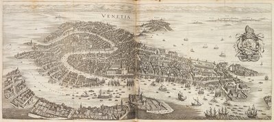 Panorama de Venise. De Newe Archontologia cosmica par Johann Ludwig Gottfried, 1646 - Matthaus the Elder Merian