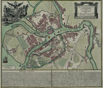 Carte de Pétersbourg - Matthaeus Seutter