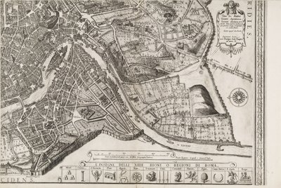Carte de Rome. Partie inférieure droite - Matthaus Greuter