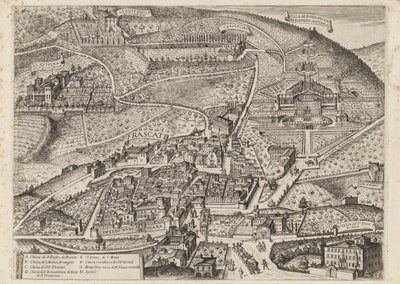 Vue de Frascati et des environs - Matthaus Greuter