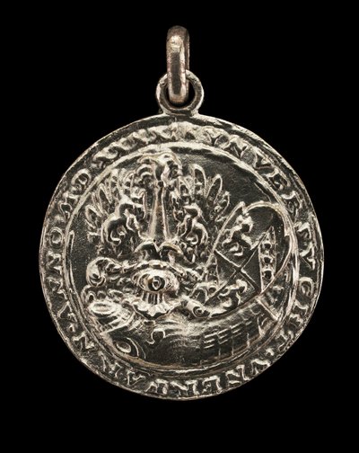 Bouclier, cuirasse, casque et crête [verso], 1541 - Matthes Gebel